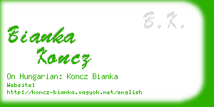 bianka koncz business card